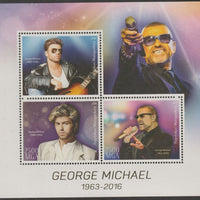 Madagascar 2016 George Michael perf sheet containing three values unmounted mint