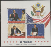 Madagascar 2016 Barack Obama perf sheet containing three values unmounted mint