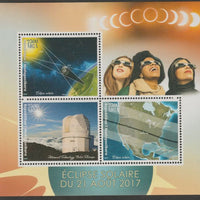 Madagascar 2017 Solar Eclipse perf sheet containing three values unmounted mint