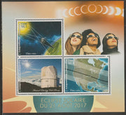 Madagascar 2017 Solar Eclipse perf sheet containing three values unmounted mint