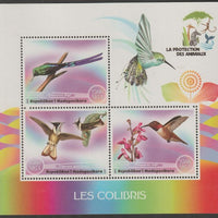 Madagascar 2017 Hummingbirds perf sheet containing three values unmounted mint