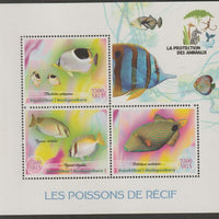 Madagascar 2017 Reef Fish perf sheet containing three values unmounted mint