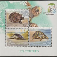 Madagascar 2017 Turtles perf sheet containing three values unmounted mint