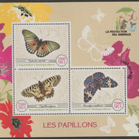 Madagascar 2017 Butterflies perf sheet containing three values unmounted mint