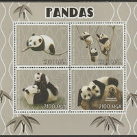 Madagascar 2015 Pandas perf sheet containing four values unmounted mint