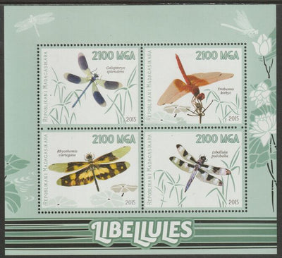 Madagascar 2015 Dragonflies perf sheet containing four values unmounted mint