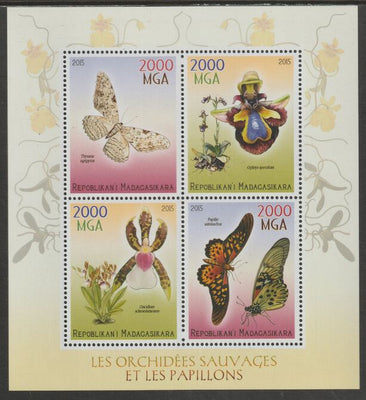 Madagascar 2015 Butterflies perf sheet containing four values unmounted mint