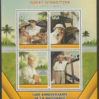 Madagascar 2015 Albert Schweitzer 140th Birth Anniversary perf sheet containing four values unmounted mint
