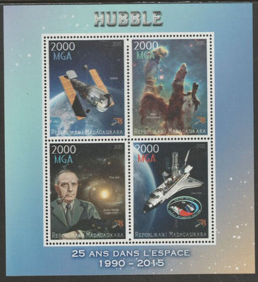 Madagascar 2015 Hubble Telescope 25th Anniversary perf sheet containing four values unmounted mint
