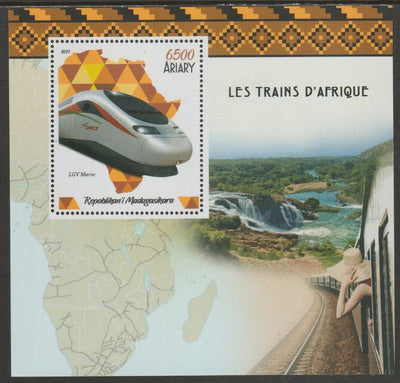 Madagascar 2019 African Trains perf m/sheet containing one value unmounted mint