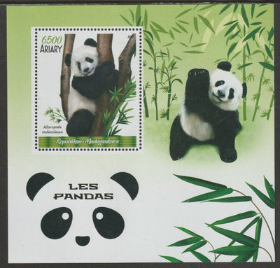 Madagascar 2019 Pandas perf m/sheet containing one value unmounted mint