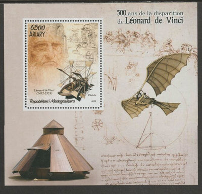 Madagascar 2019 Leonardo da Vinci perf m/sheet containing one value unmounted mint