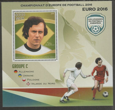 Madagascar 2016 European Football Group C perf sheet containing one value unmounted mint