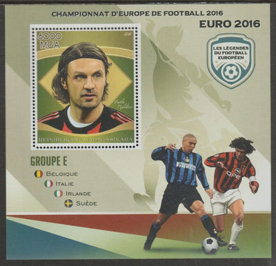 Madagascar 2016 European Football Group E perf sheet containing one value unmounted mint