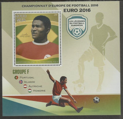 Madagascar 2016 European Football Group F perf sheet containing one value unmounted mint