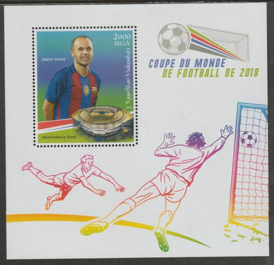 Madagascar 2018 World Cup Football #2 perf sheet containing one value unmounted mint