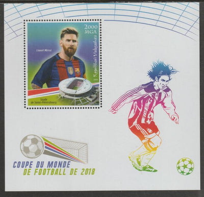 Madagascar 2018 World Cup Football #5 perf sheet containing one value unmounted mint
