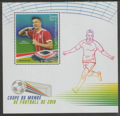 Madagascar 2018 World Cup Football #6 perf sheet containing one value unmounted mint