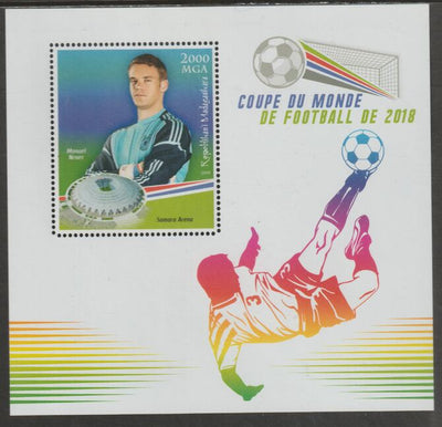 Madagascar 2018 World Cup Football #8 perf sheet containing one value unmounted mint
