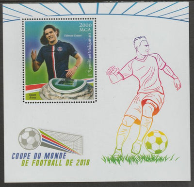 Madagascar 2018 World Cup Football #9 perf sheet containing one value unmounted mint