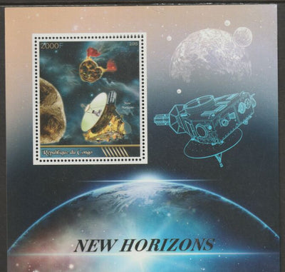 Congo 2015 Space - New Horizons #2 perf sheet containing one value unmounted mint