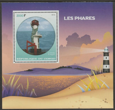 Congo 2016 Lighthouses #1 perf sheet containing one value unmounted mint