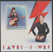Congo 2017 David Bowie #1 perf sheet containing one value unmounted mint