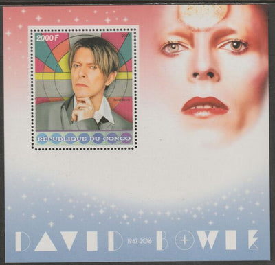 Congo 2017 David Bowie #2 perf sheet containing one value unmounted mint