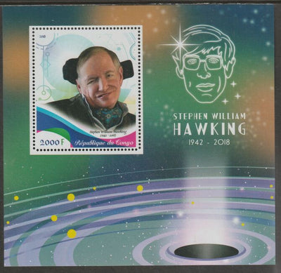 Congo 2018 Stephen Hawking #1 perf sheet containing one value unmounted mint