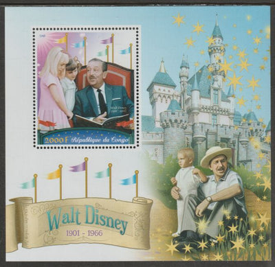 Congo 2018 Walt Disney #1 perf sheet containing one value unmounted mint