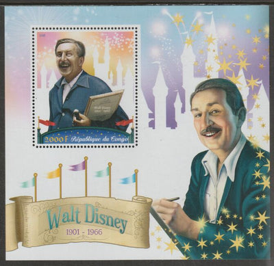 Congo 2018 Walt Disney #2 perf sheet containing one value unmounted mint