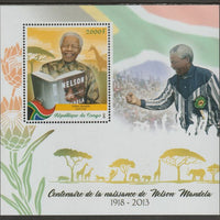 Congo 2018 Nelson Mandela #2 perf sheet containing one value unmounted mint