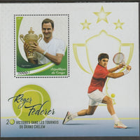 Congo 2018 Roger Federer - Tennis #1 perf sheet containing one value unmounted mint
