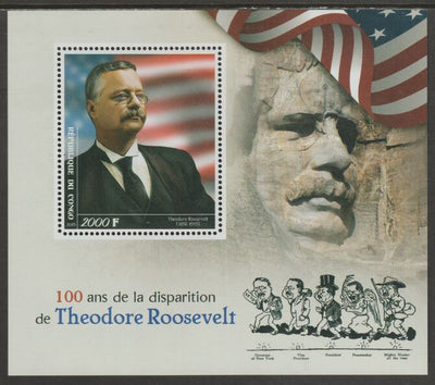 Congo 2019 Theodore Roosevelt Death Centenary perf sheet containing one value unmounted mint