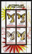 Rwanda 2010 Butterflies of the World #1 perf sheetlet containing 4 values unmounted mint