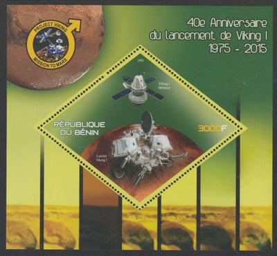 Benin 2015 Space - Viking 1 perf m/sheet containing one diamond shaped value unmounted mint