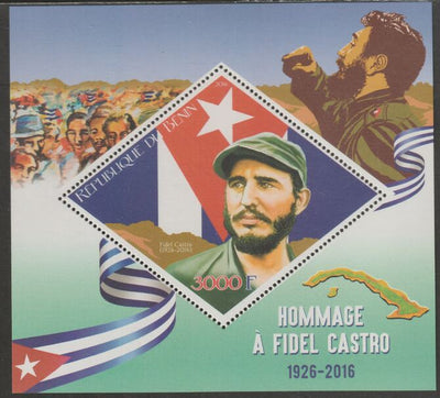 Benin 2016 Fidel Castro perf m/sheet containing one diamond shaped value unmounted mint