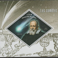 Congo 2019 Galileo & Comets perf m/sheet containing one diamond shaped value unmounted mint