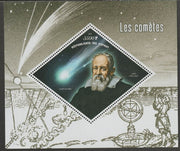 Congo 2019 Galileo & Comets perf m/sheet containing one diamond shaped value unmounted mint