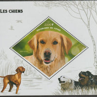 Congo 2019 Dogs perf m/sheet containing one diamond shaped value unmounted mint