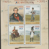 Madagascar 2015 Battle of Waterloo perf sheet containing four values unmounted mint