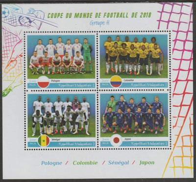 Madagascar 2018 Football World Cup - Group H perf sheet containing four values unmounted mint