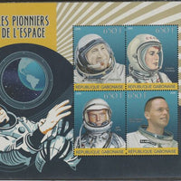 Gabon 2015 Space Pioneers perf sheet containing four values unmounted mint