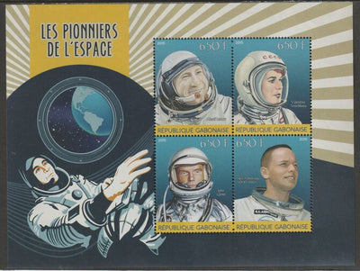 Gabon 2015 Space Pioneers perf sheet containing four values unmounted mint