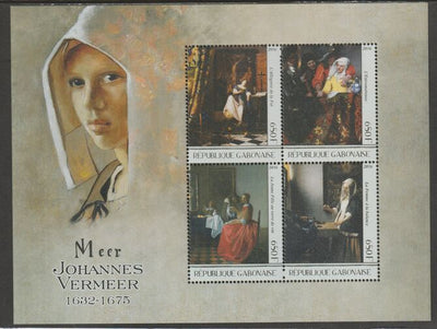 Gabon 2016 Johannes Vermeer perf sheet containing four values unmounted mint