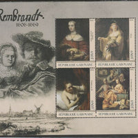 Gabon 2016 Rembrandt perf sheet containing four values unmounted mint