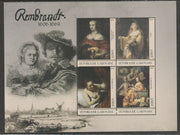 Gabon 2016 Rembrandt perf sheet containing four values unmounted mint