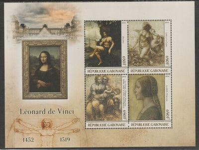 Gabon 2016 Leonardo da Vinci perf sheet containing four values unmounted mint
