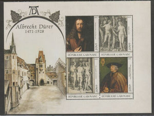 Gabon 2016 Albrecht Durer perf sheet containing four values unmounted mint