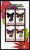 Rwanda 2010 Butterflies of the World #4 imperf sheetlet containing 4 values unmounted mint